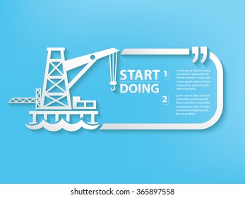 
Oil Industry Design and text box,vector