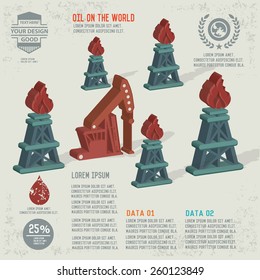 Oil industry design,clean vector