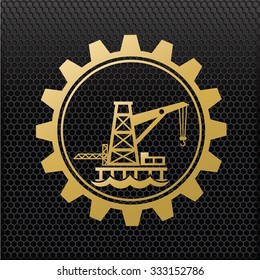 Oil industry design,golden concept,clean vector