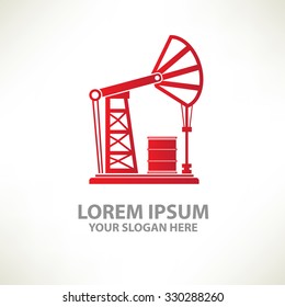Oil industry design,logo template,clean vector