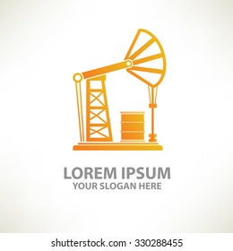 Oil industry design,logo template,clean vector
