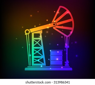 Oil industry design,rainbow concept,clean vector