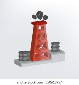 Oil Industry design,three dimension,vector