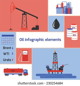 Oil  industry element for icon or infographic. Vector, EPS 10