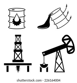 oil industry elements and symbol of fall and rise of oil prices 