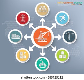 
Oil industry and factory concept info graphics design,clean vector