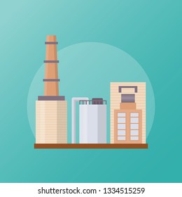 Oil industry flat icon 