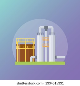 Oil industry flat icon 