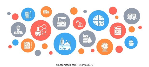 Oil industry flat vector illustration. Fuel Truck, Engineer, Gasoline, Cargo Ship concept for banner, website design or landing web page.