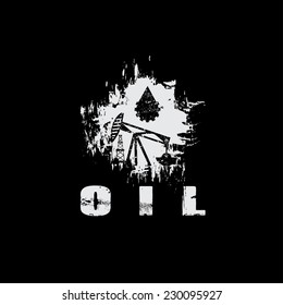 oil industry grunge vector design template
