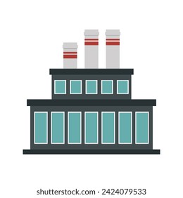 Oil industry icon with factory vector illustration. Petroleum industry element