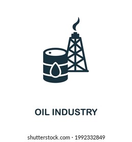 Oil Industry icon. Monochrome simple element from oil industry collection. Creative Oil Industry icon for web design, templates, infographics and more