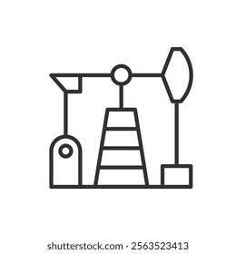 Oil Industry Icon - Pump Jack Icon