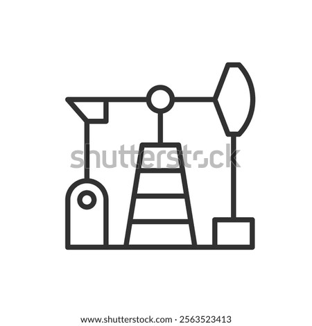 Oil Industry Icon - Pump Jack Icon