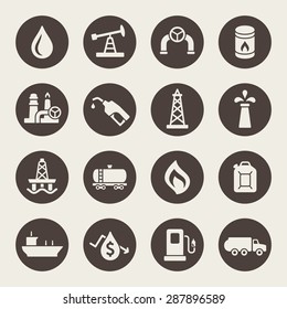 Oil industry icon set