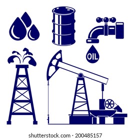 Oil industry icon  set symbol vector  illustration