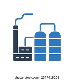 Oil Industry Icon Sign Symbol