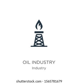 Oil industry icon vector. Trendy flat oil industry icon from industry collection isolated on white background. Vector illustration can be used for web and mobile graphic design, logo, eps10