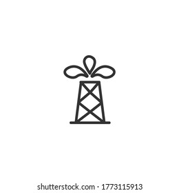 Oil industry icon. oil well icon