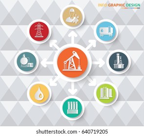 Oil industry info graphic design, clean vector