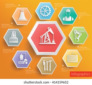 Oil industry info graphic design,vector