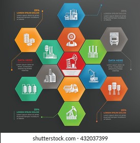 Oil industry info graphic design,vector