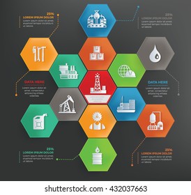 Oil industry info graphic design,vector