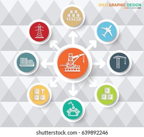Oil industry info graphics design,clean vector
