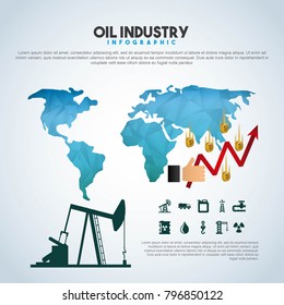 oil industry infographic extraction financial growth world