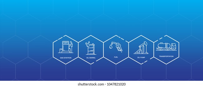 Oil Industry Infographic Icon Set