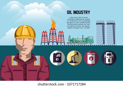 oil industry infographic template