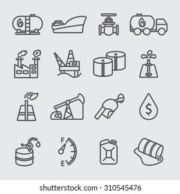 Oil industry line icon