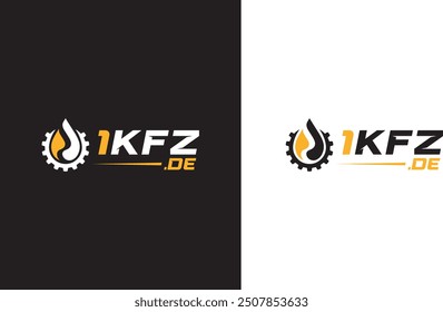 Oil Industry logo designs concept vector, Oil Gear Machine logo template symbol.