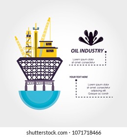 oil industry with marine platform