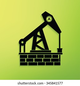 Oil industry on green background,clean vector