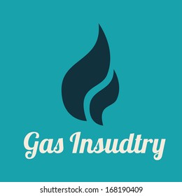 oil industry over blue  background vector illustration