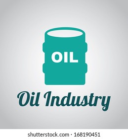 oil industry over gray background vector illustration