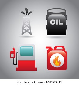 oil industry over gray background vector illustration