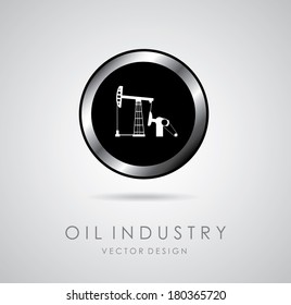 oil industry over gray background vector illustration