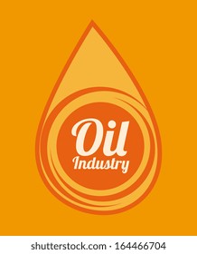 oil  industry over orange  background vector illustration