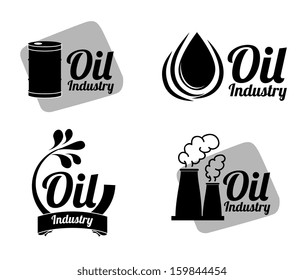 oil industry over white background vector illustration