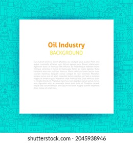Plantilla de papel de la industria petrolera. Ilustración vectorial del diseño de contorno.