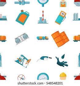 Oil industry pattern icons in cartoon style. Big collection of oil industry vector symbol stock illustration