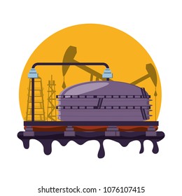 oil industry with pipeline structure