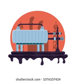 oil industry with pipeline structure