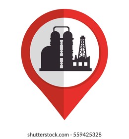 oil industry plant isolated icon