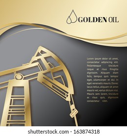 Oil industry pump design. Vector illustration.