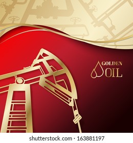 Oil industry pump design. Vector illustration.