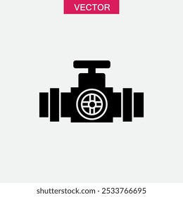 Válvula de bomba de la industria petrolera, icono de Vector simple ilustración de estilo de moda plana para Web y App.. eps