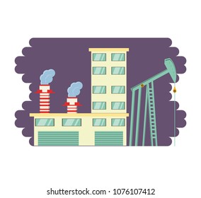 oil industry with refinery plant